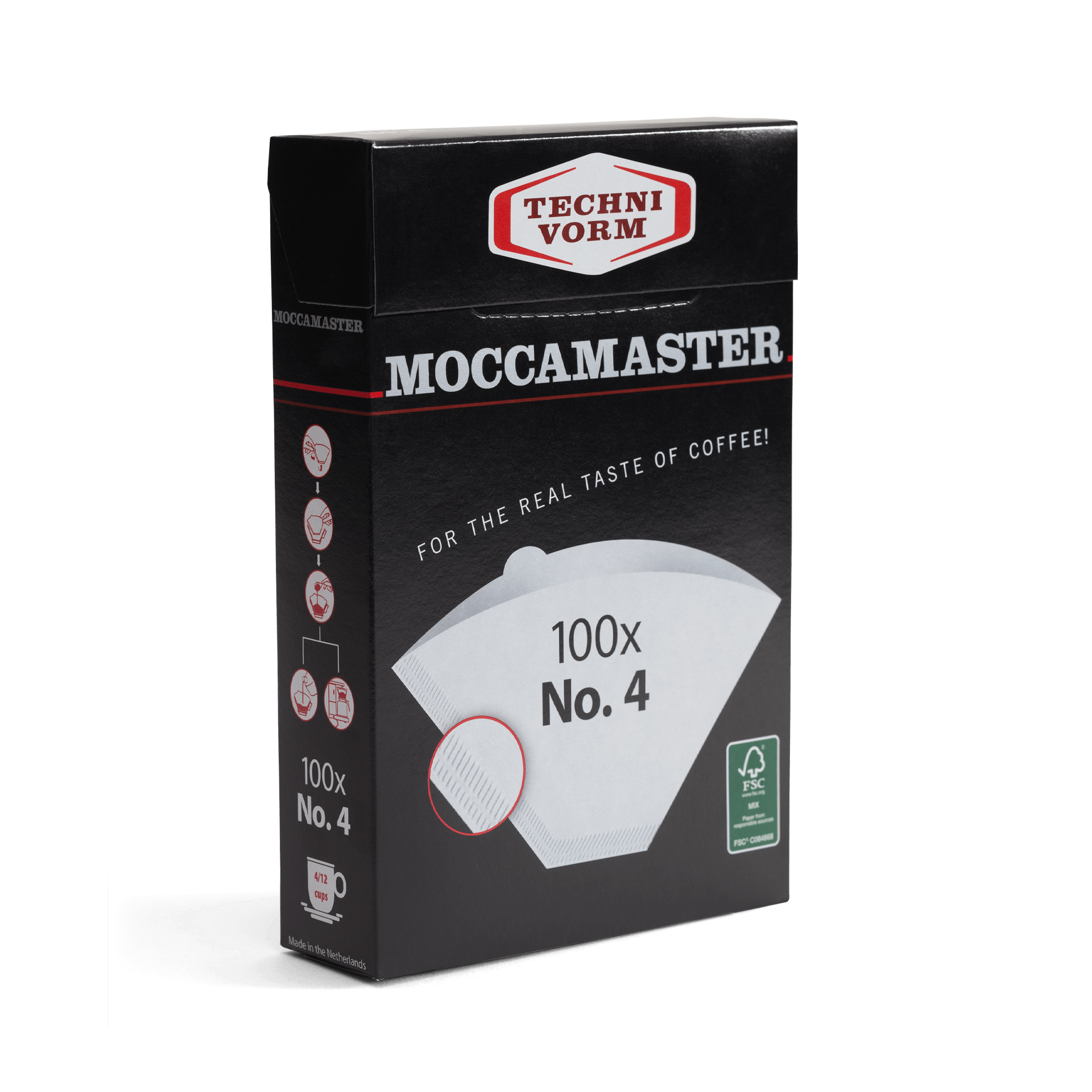 Moccamaster Filterpapier Nr. 4 Weiß 100 Stück