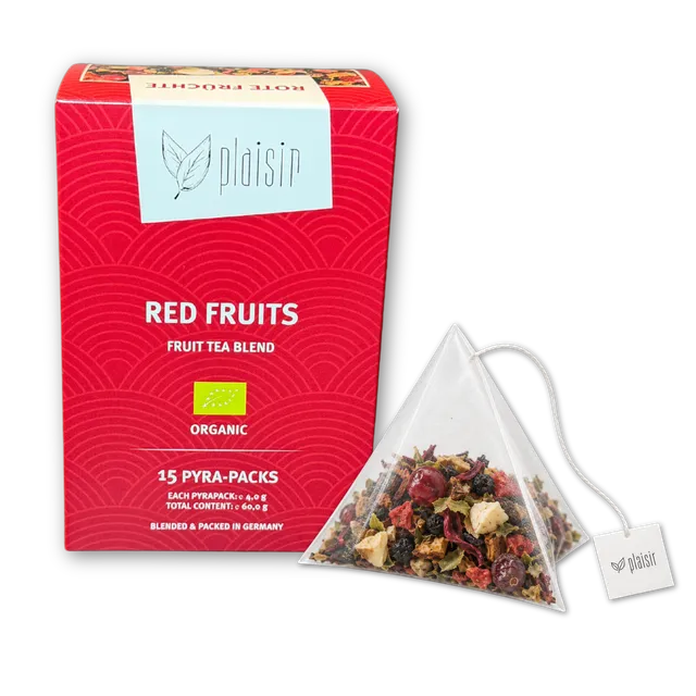Plaisir Bio Rote Früchte Früchtetee Pyra Pack koffeinfrei