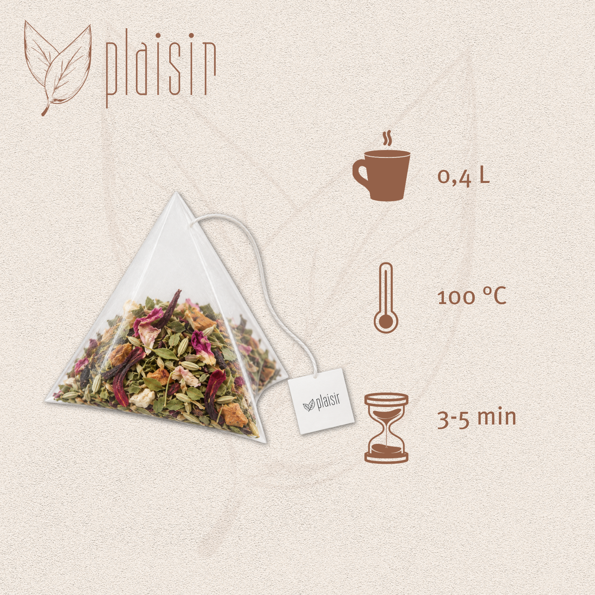 Plaisir Bio Eukalyptus Rose Tee Pyra Pack koffeinfrei