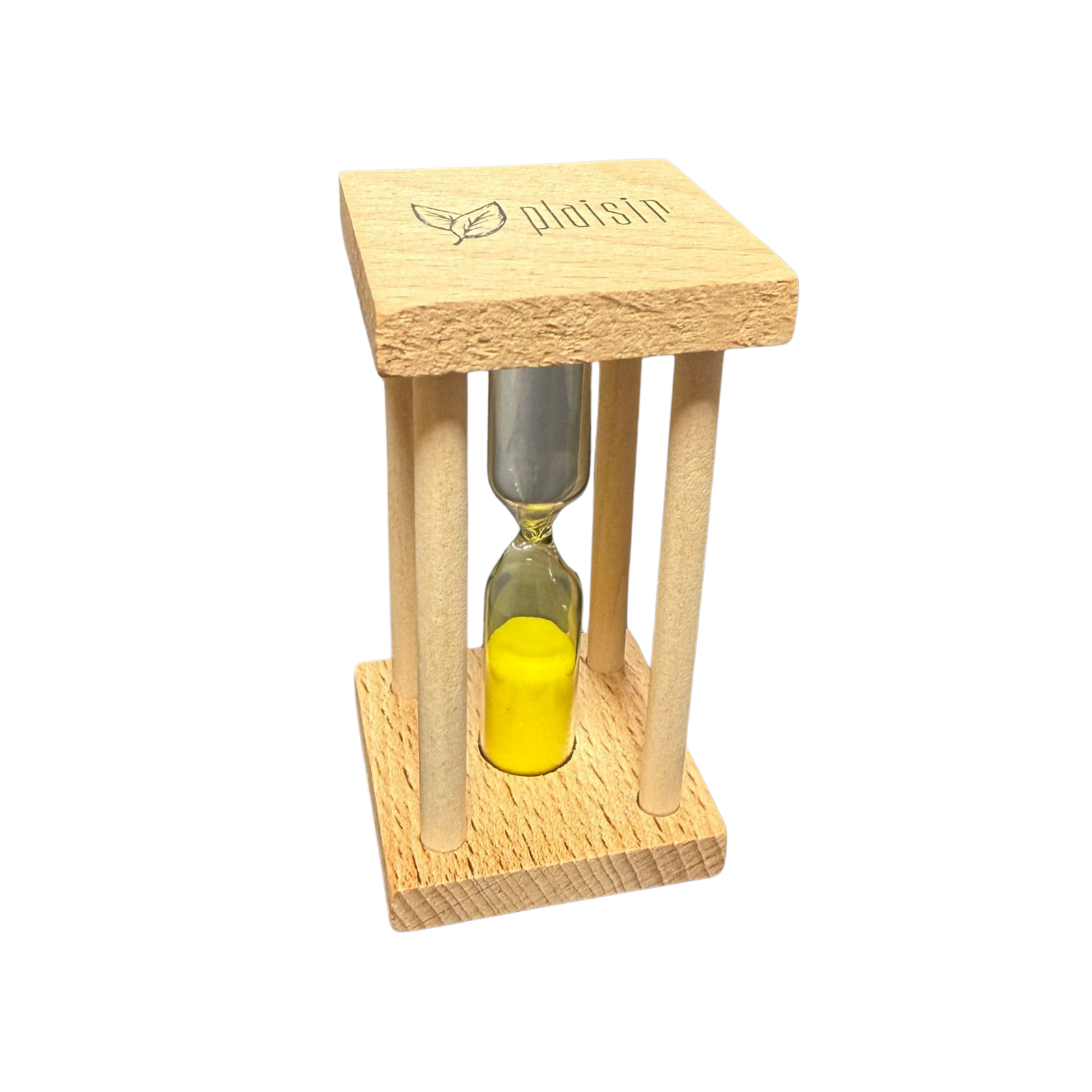 Plaisir Tee-Sanduhr Holz 3 Minuten Gelb für Tee und Kaffee