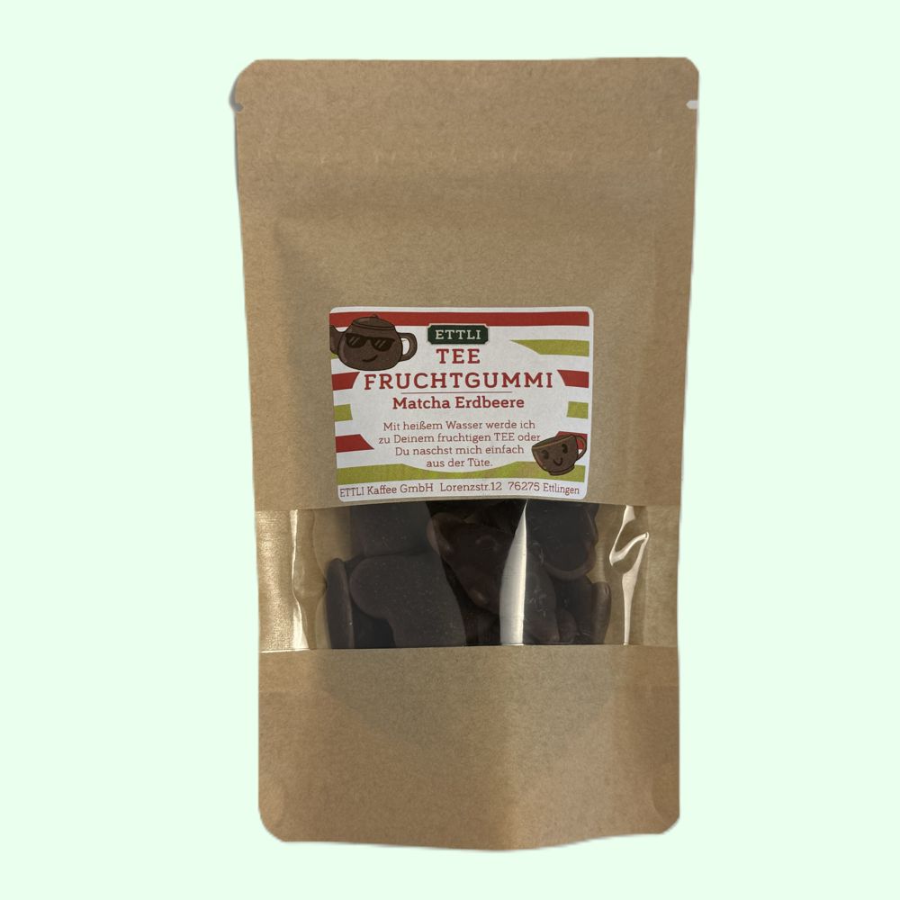 ETTLI Tee-Bären Matcha Erdbeere 80 g Fruchtgummi