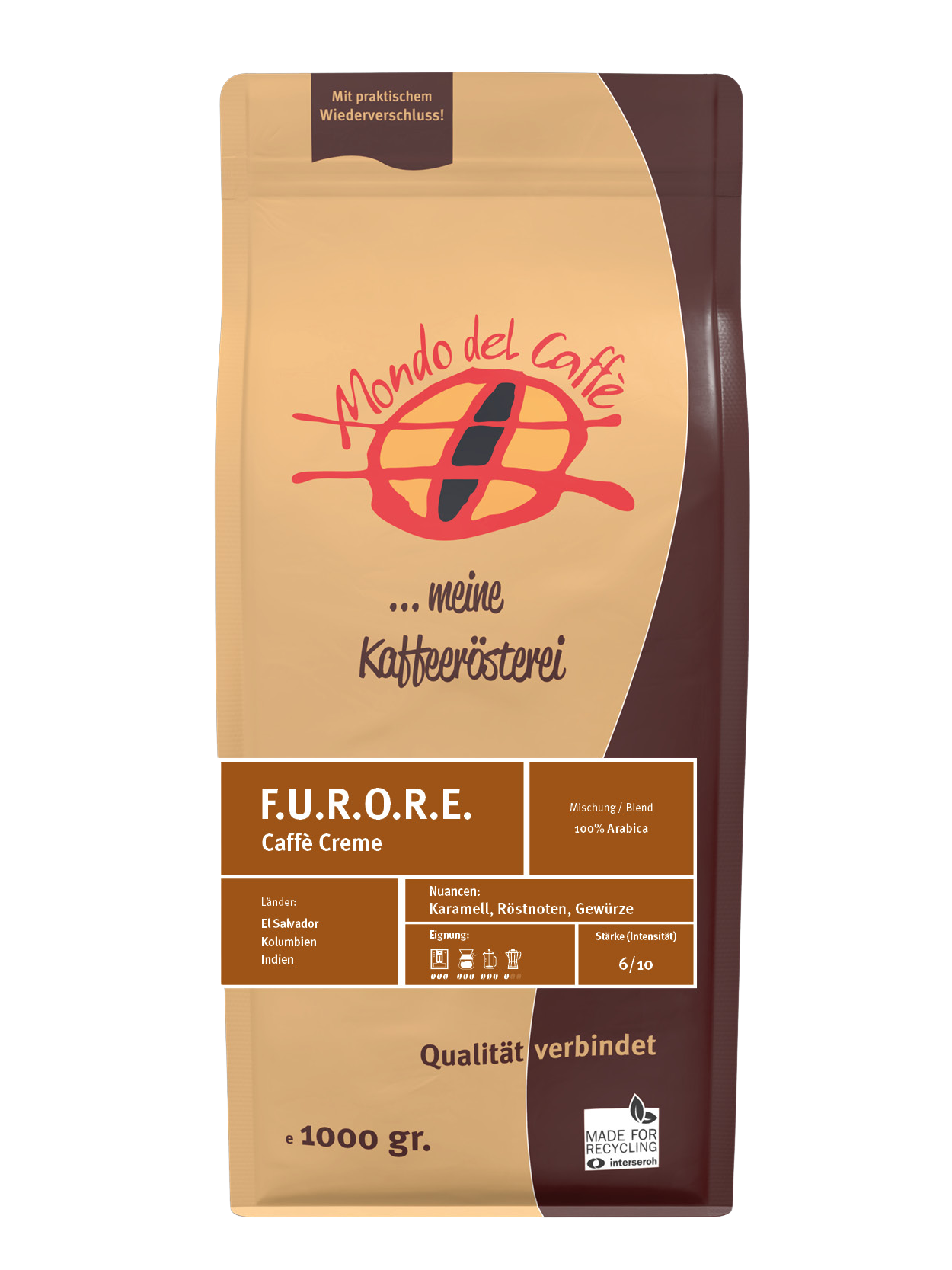 Mondo del Caffè F.U.R.O.R.E. Espresso 100% Arabica