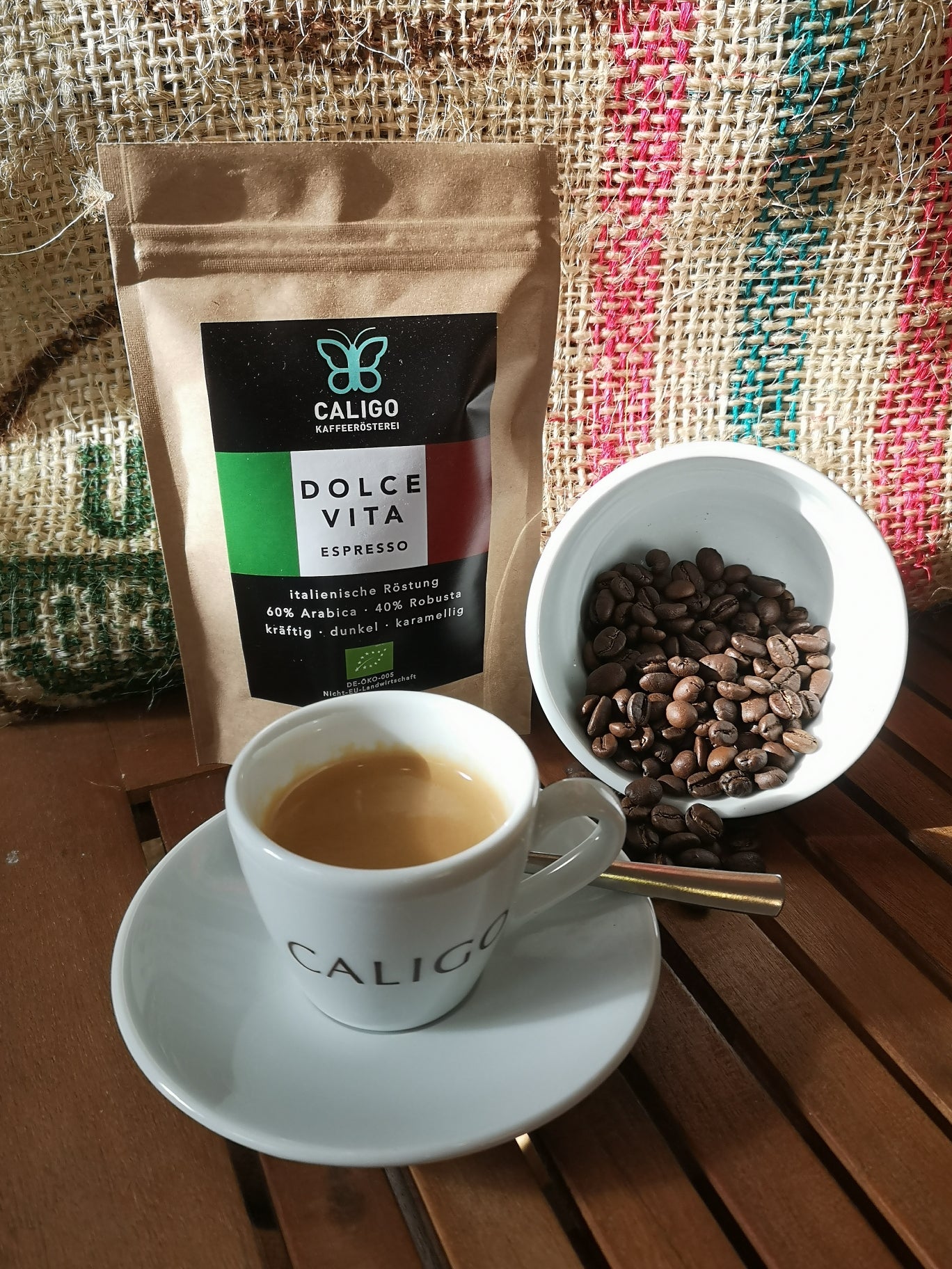 Caligo Espresso Dolce Vita Bio Espresso 250g Schokolade
