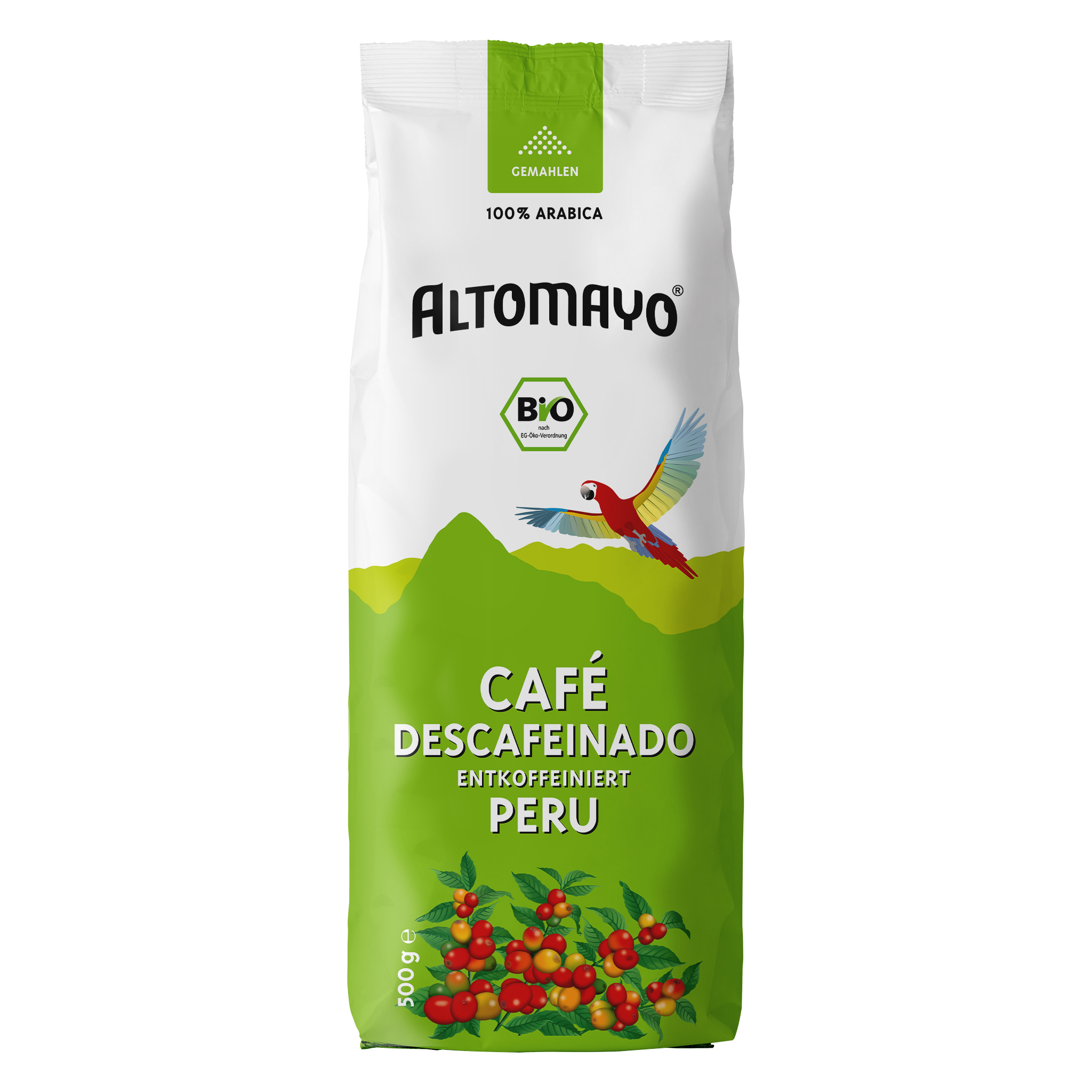 Altomayo Bio-Entkoffeiniert Café gemahlen 500 g koffeinfrei
