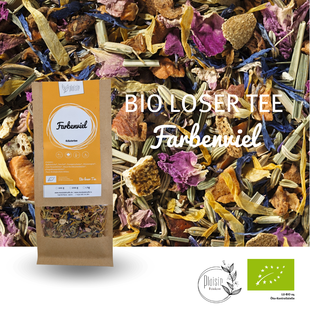 Plaisir Farbenvielfalt Bio Tee Apfel-Fenchel 100 g