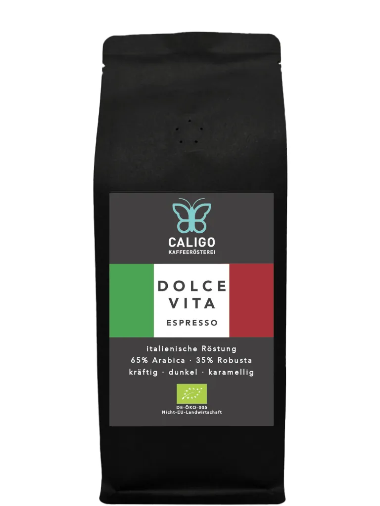 Caligo Espresso Dolce Vita Bio Espresso 250g Schokolade