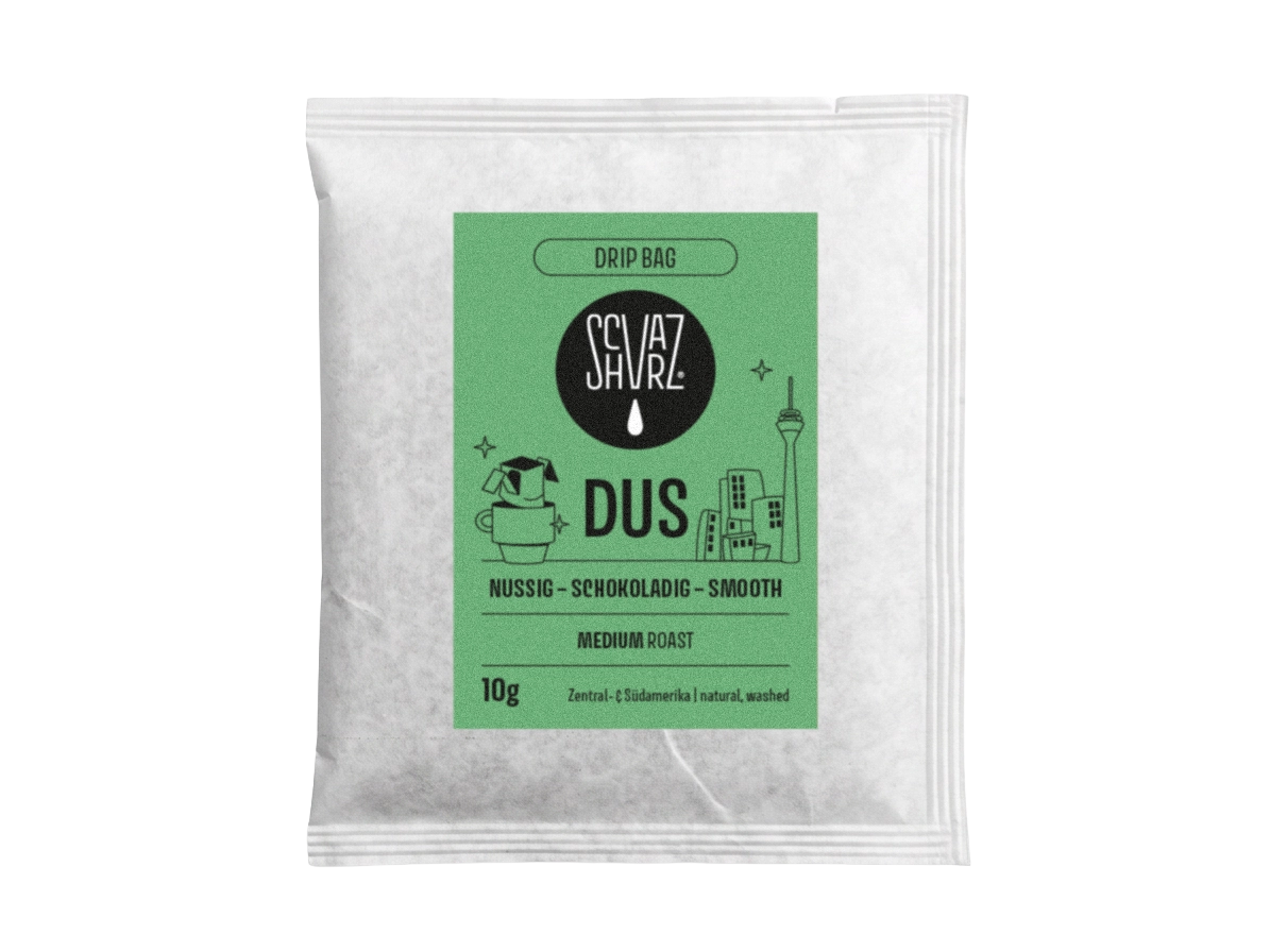 Schvarz DUS Drip Bag Filterkaffee Einzeln nussig