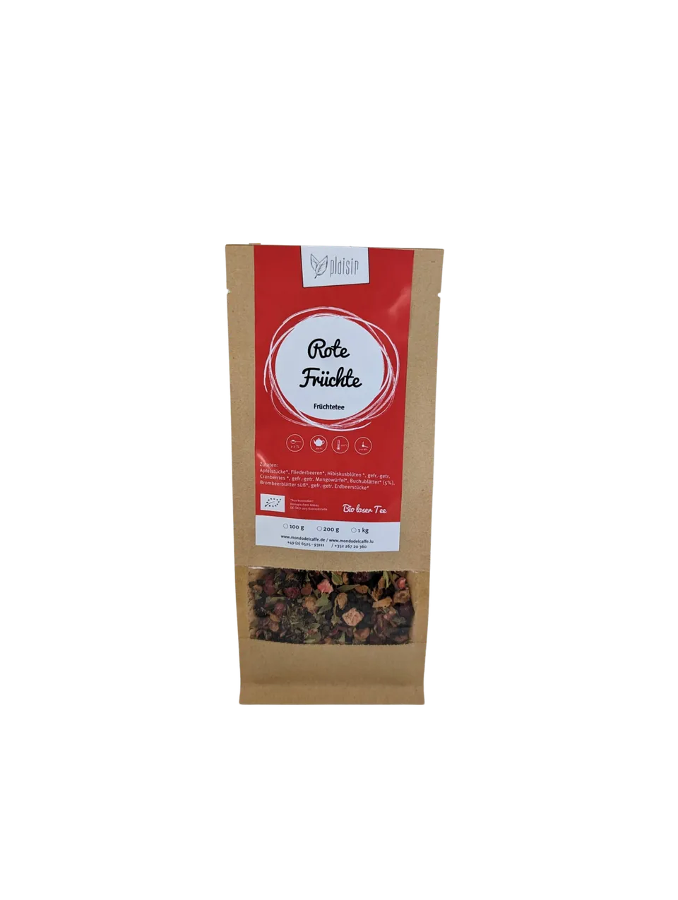 Plaisir Rote Früchte Bio Früchtetee lose 100g