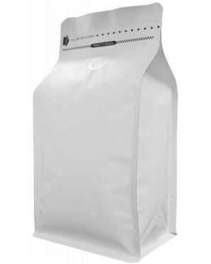 Mondo del Caffè Blockbodenbeutel Kaffeetüte weiß 250 g
