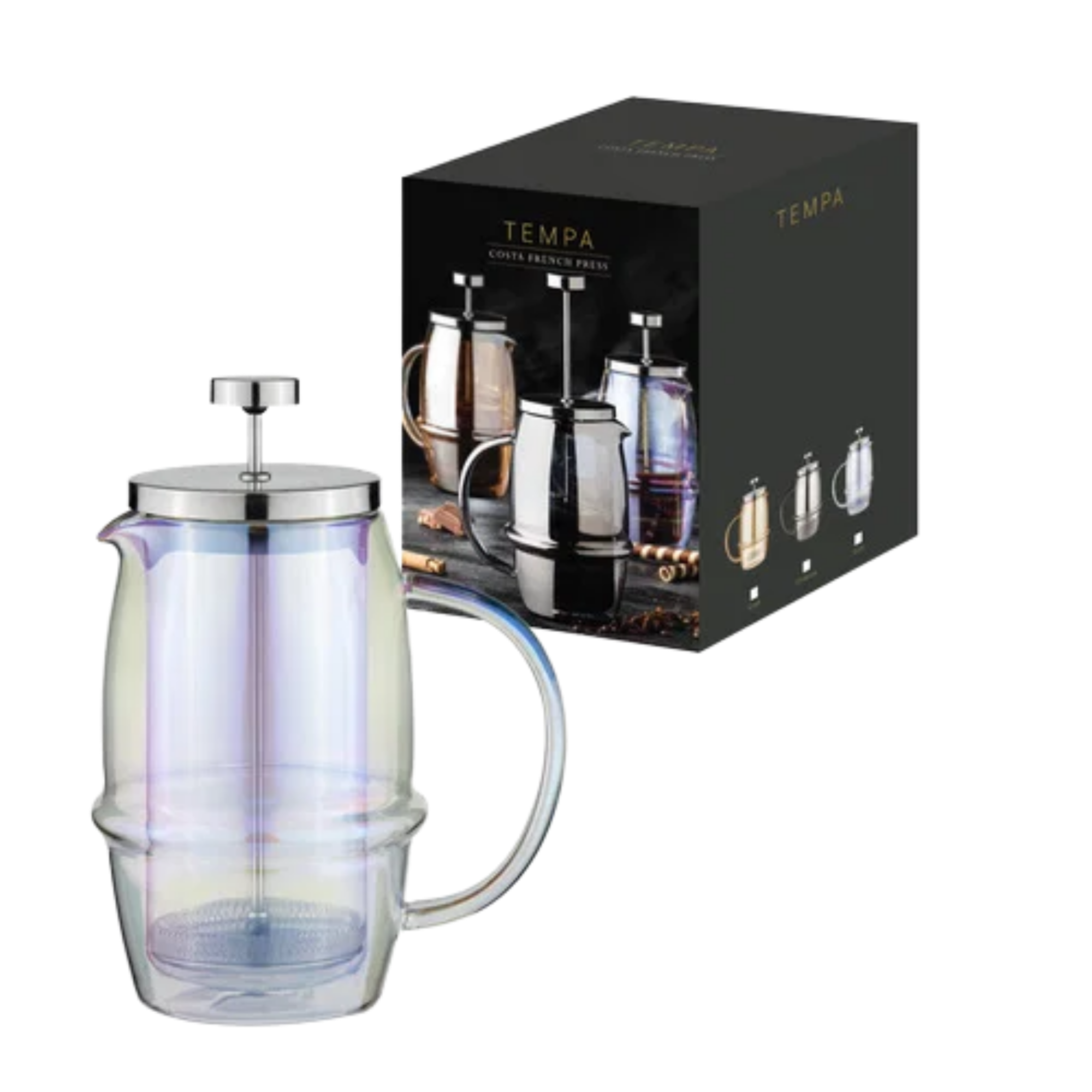 TEMPA Costa French Press Stempelkanne Opal doppelwandig