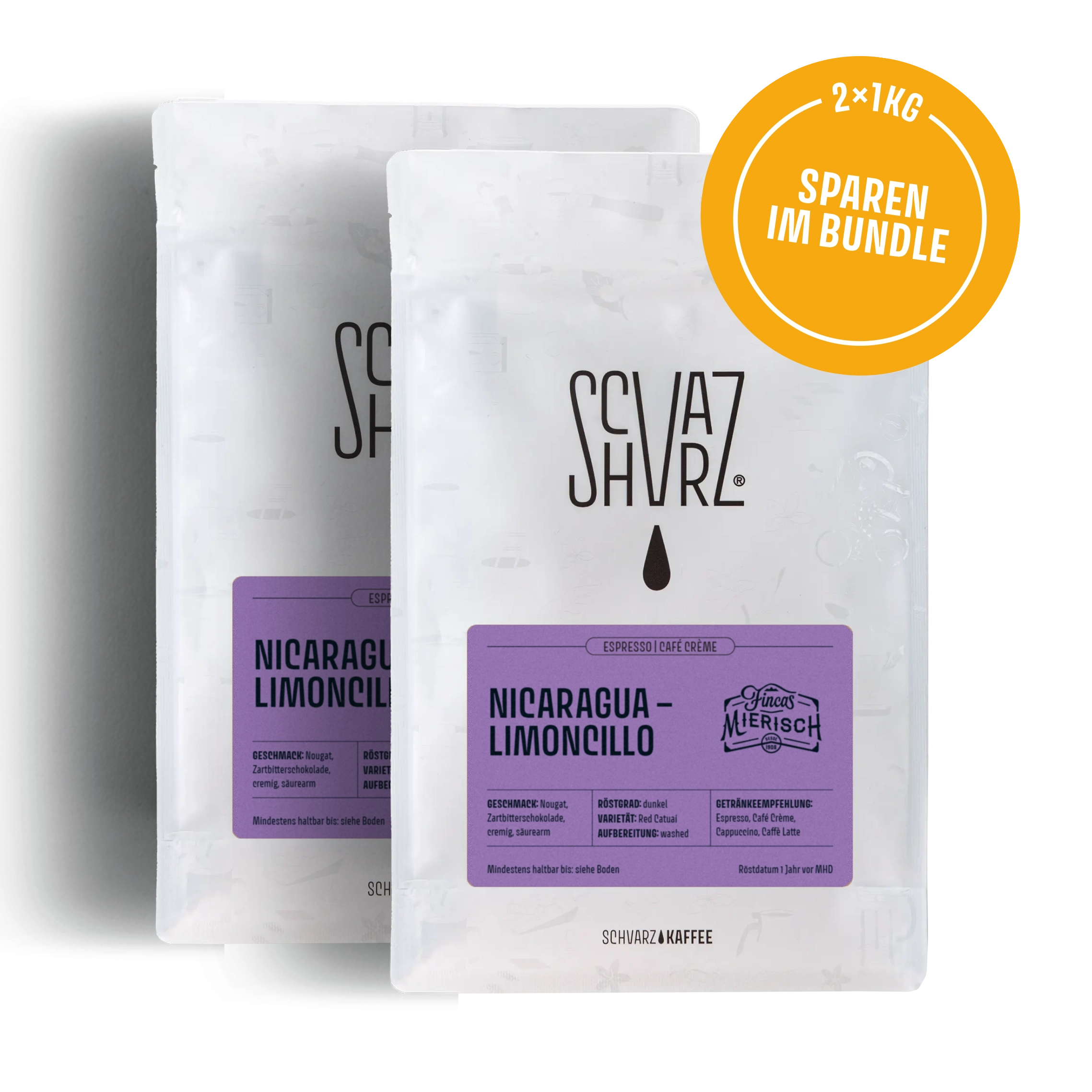Schvarz Filter Nicaragua El Limoncillo Kaffee 350g ganze Bohnen
