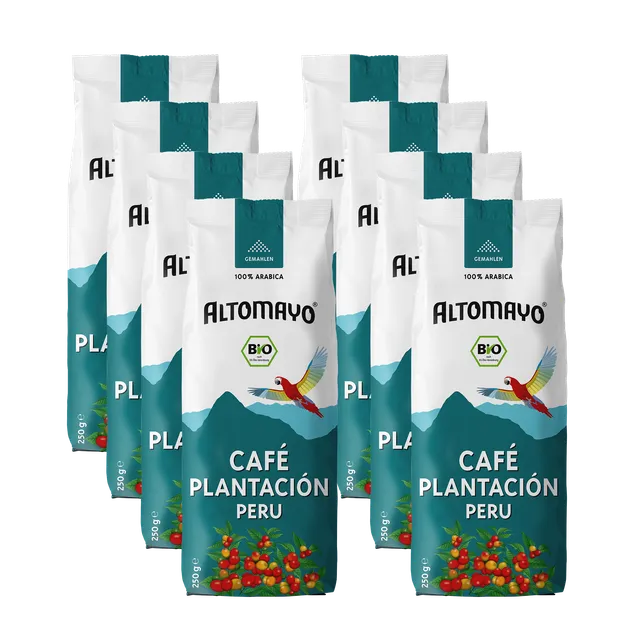 Altomayo Bio-Kaffee Plantación Filterkaffee gemahlen 8 x 250 g
