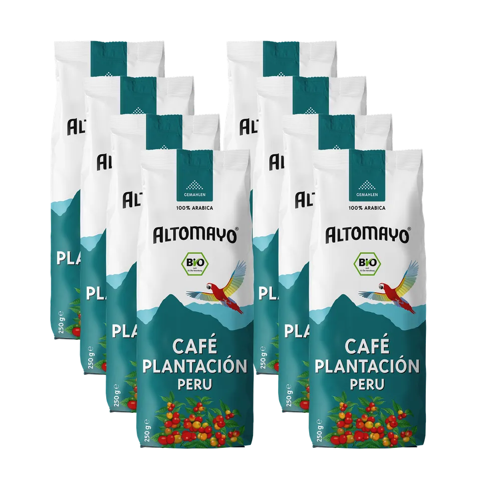 Altomayo Bio-Kaffee Plantación Filterkaffee gemahlen 8 x 250 g