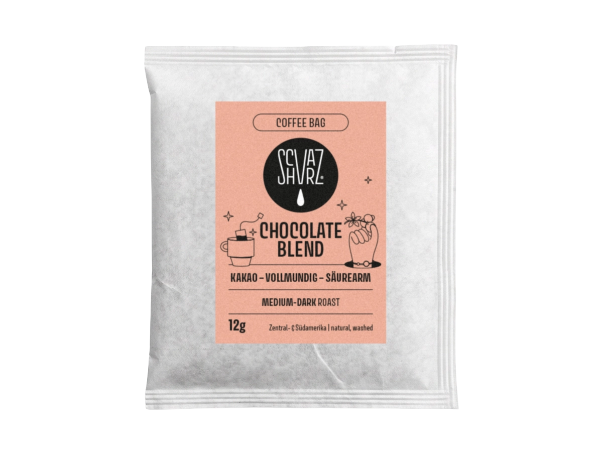 Schvarz Coffee Bag Chocolate Blend dunkel einzeln