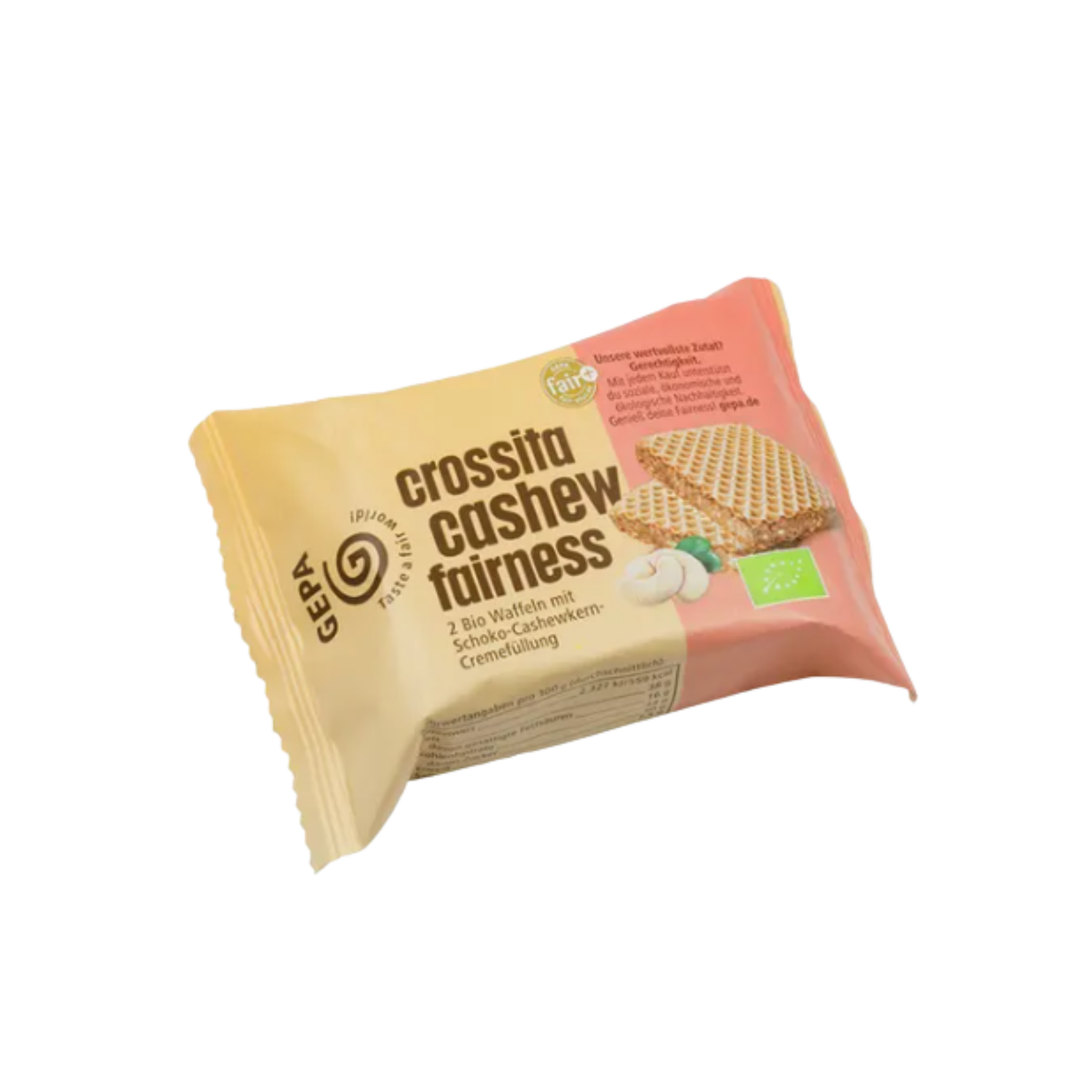 GEPA Crossita Bio Waffelschnitte Cashew 2x20 g