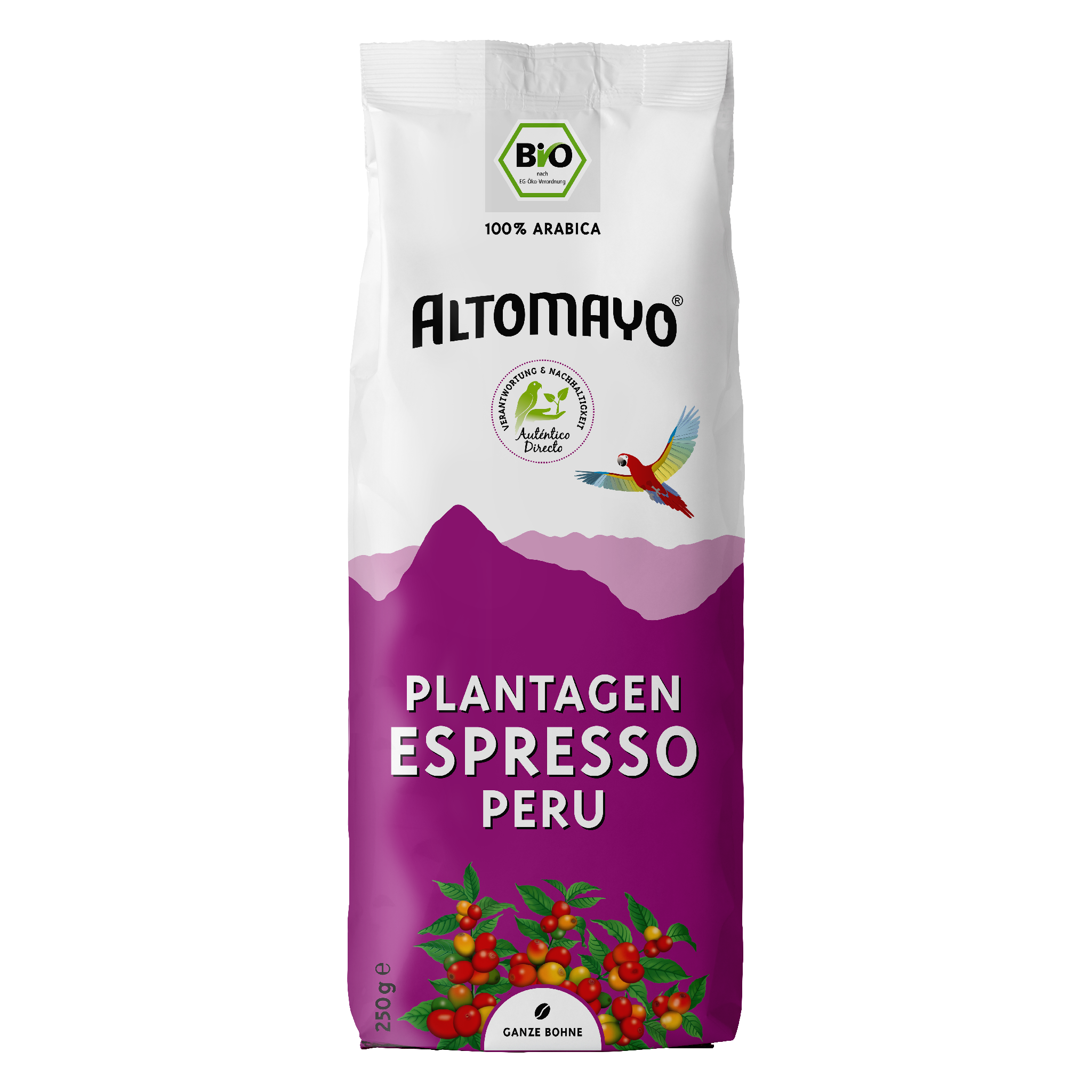Altomayo Bio Plantagen Espresso Peru Bohnen 250 g