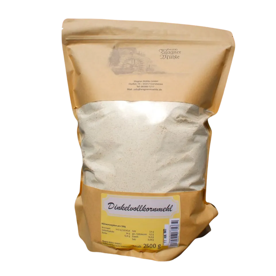 Mondo Feinkost Dinkelvollkornmehl Urgetreidemehl 2,5kg Wagner