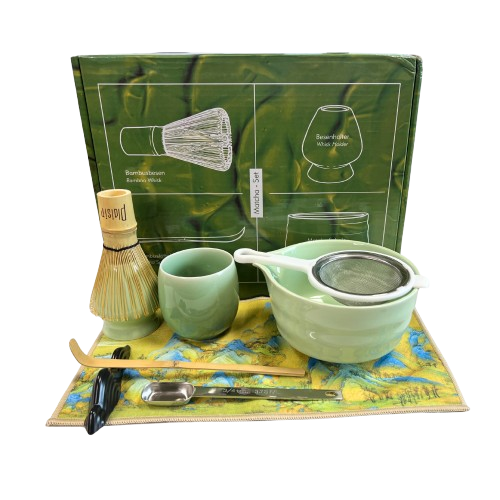Mondo del Caffè Plaisir Matcha Set 8-teilig mit Besen