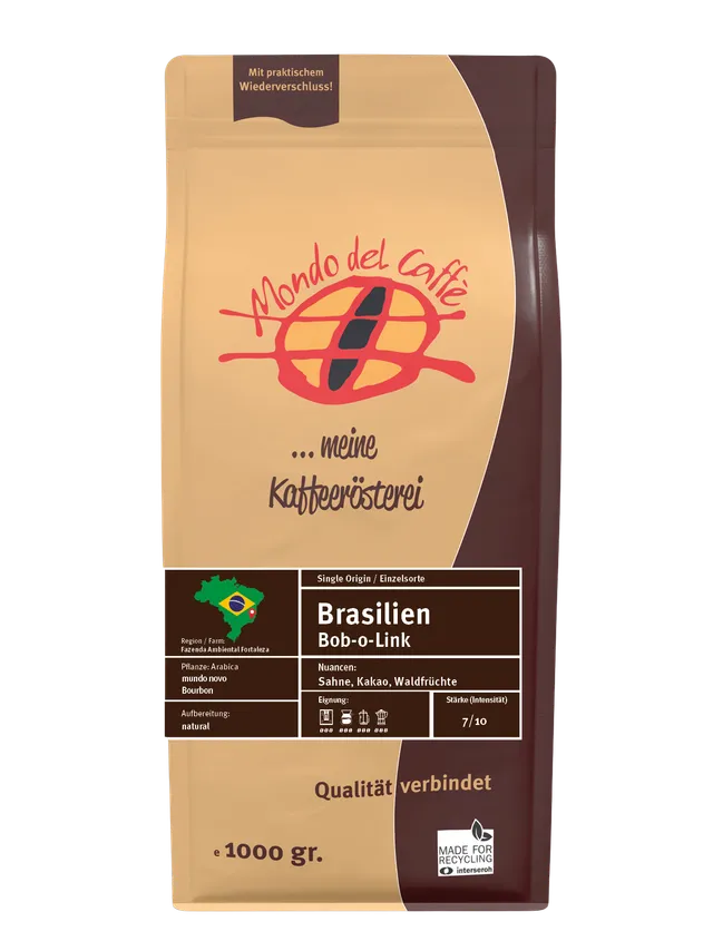Mondo del Caffè Brasilien Bob-o-Link Kaffee 350g Bohnen