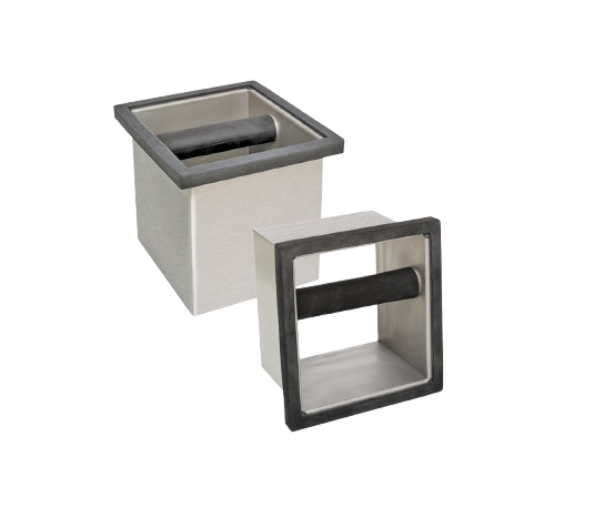 Mondo del Caffè KB111 Knockbox Einbau offen Edelstahl