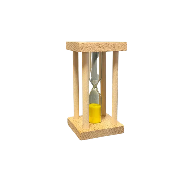 Plaisir Tee-Sanduhr Holz 3 Minuten Gelb für Tee und Kaffee