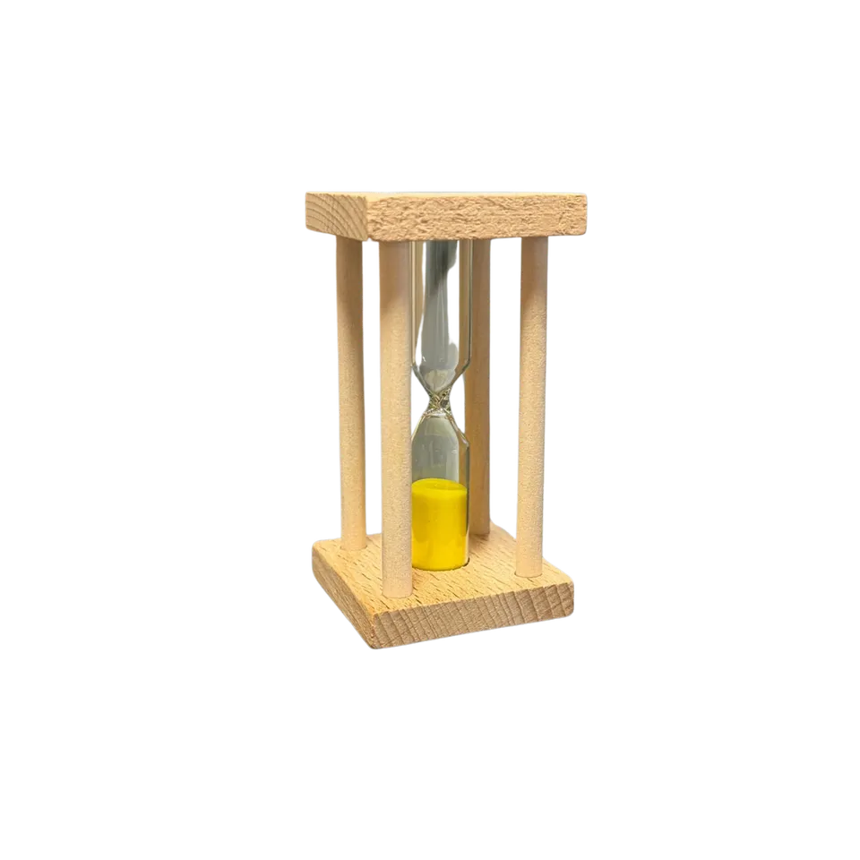 Plaisir Tee-Sanduhr Holz 3 Minuten Gelb für Tee und Kaffee
