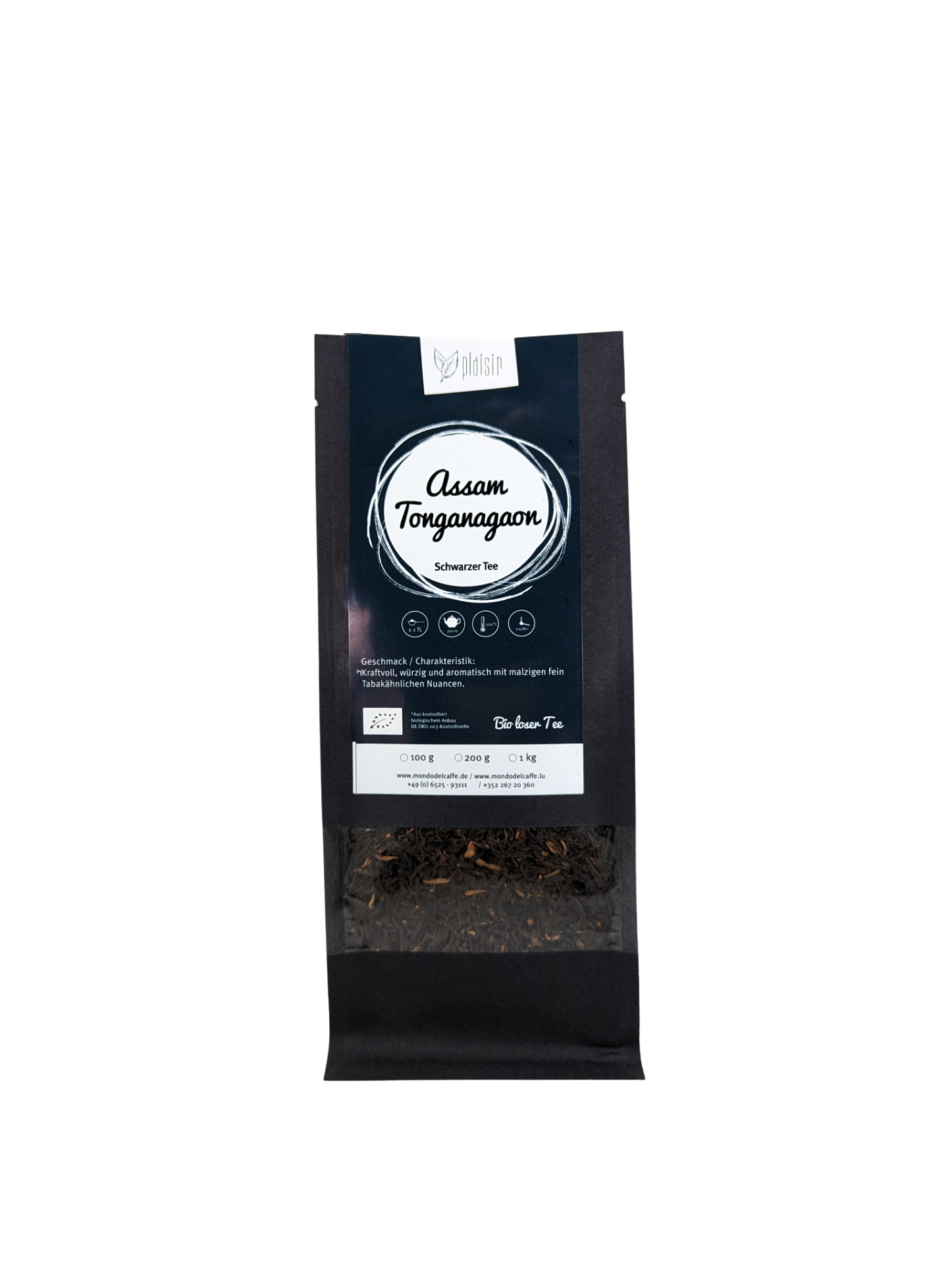 Plaisir Assam Tonganagaon Bio Schwarztee lose 100 g