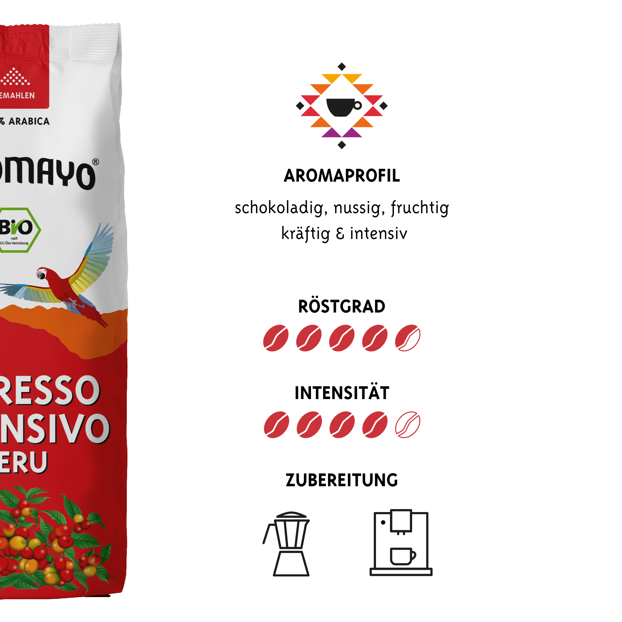 Altomayo Bio-Espresso Intensivo Peru Espresso gemahlen 250 g