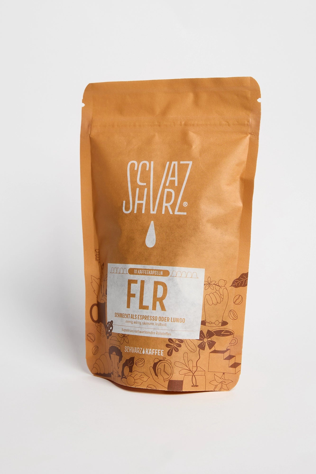 Schvarz FLR Espresso Lungo Kapseln 10 Stk schokoladig
