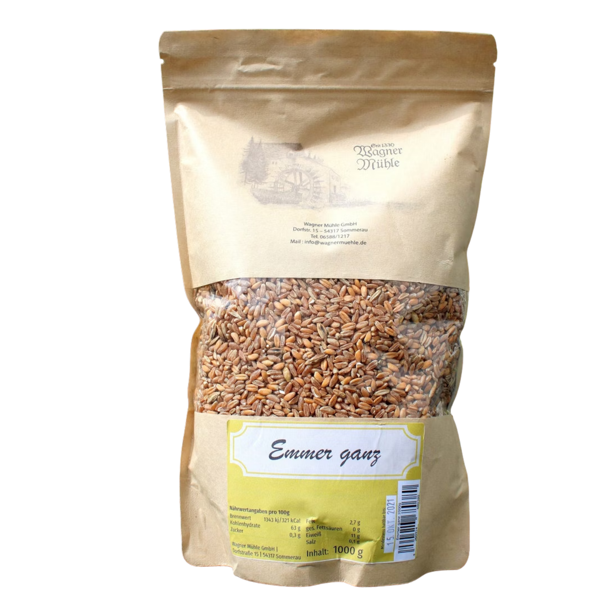 Mondo del Caffè Feinkost Emmer ganz Getreide 1kg naturbelassen