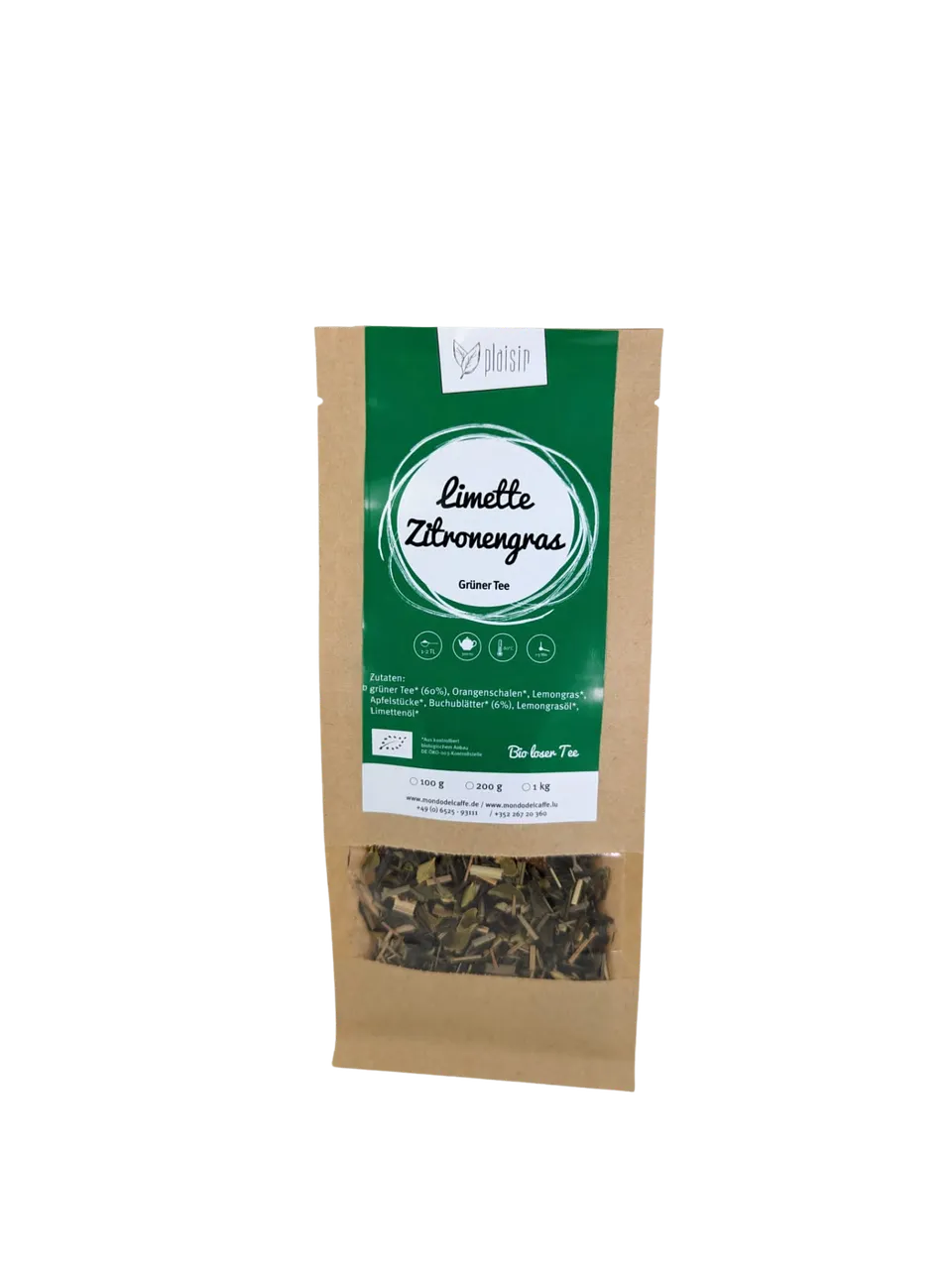 Plaisir Limette Zitronengras Bio Tee loser Sencha 100g
