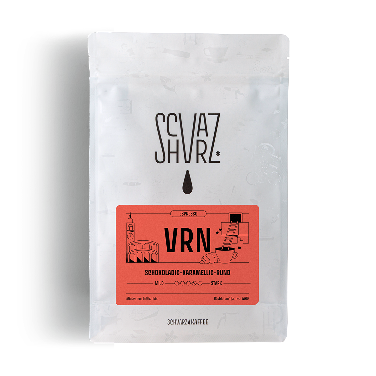 Schvarz VRN 80/20 Espresso ganze Bohnen 1 kg schokoladig