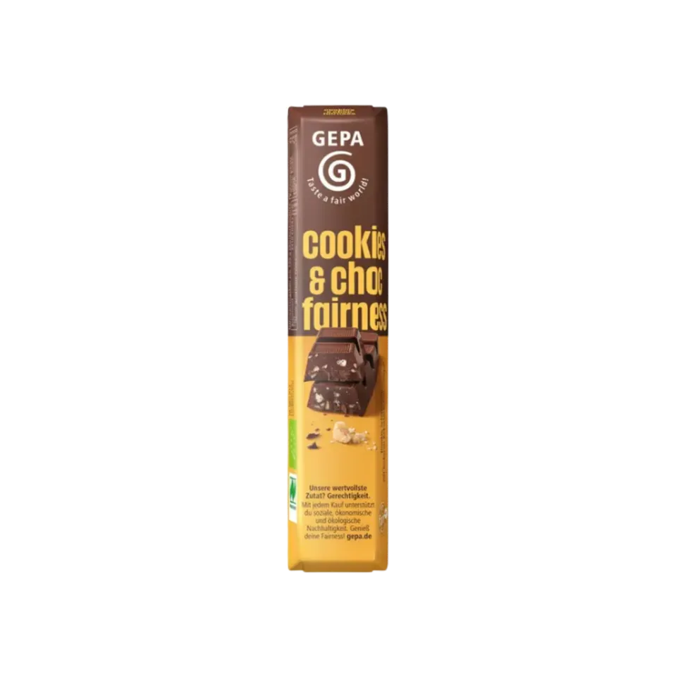 Gepa Bio Cookies & Choc Schokoriegel vegan Fairtrade