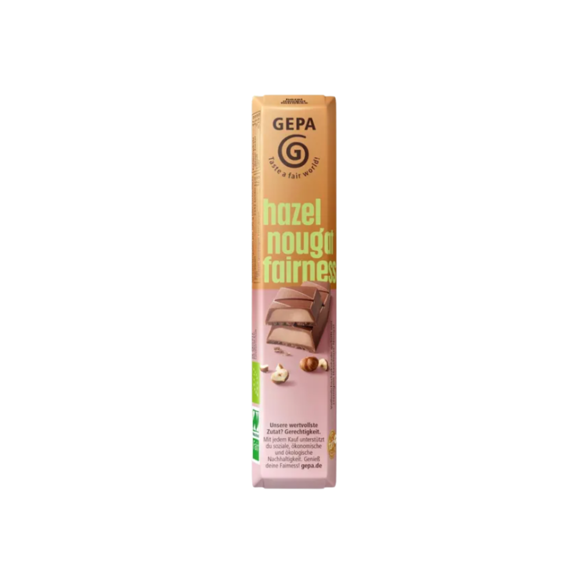 GEPA Bio Riegel Hazel Nougat Haselnuss Vollmilch