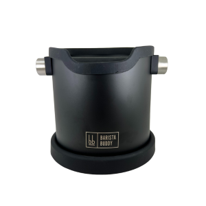 Mondo del Caffè Zubehör Abschlagkasten Knockbox Edelstahl Schwarz