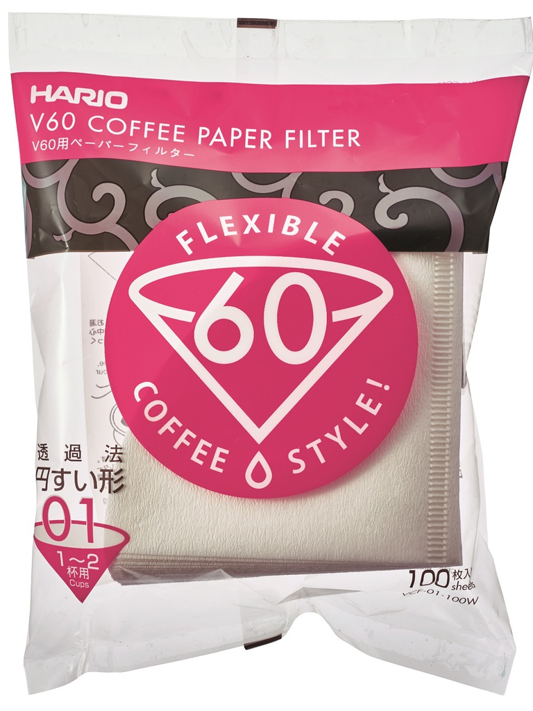 Hario V60 01 Kaffeefilter Papier 100 Stück feinporig