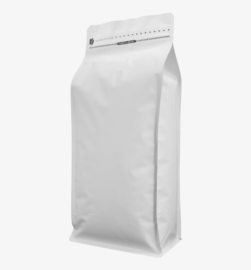 Mondo del Caffè Blockbodenbeutel Kaffeetüte weiß 250 g