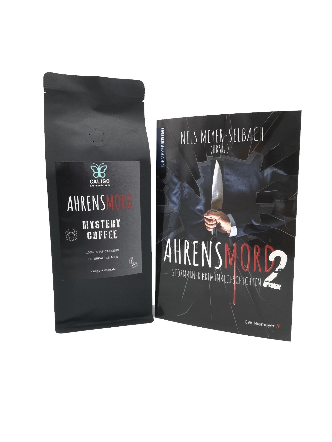 Caligo Ahrensmord 2 Coffee & Crime Filterkaffee 250g Bohnen Geschenk
