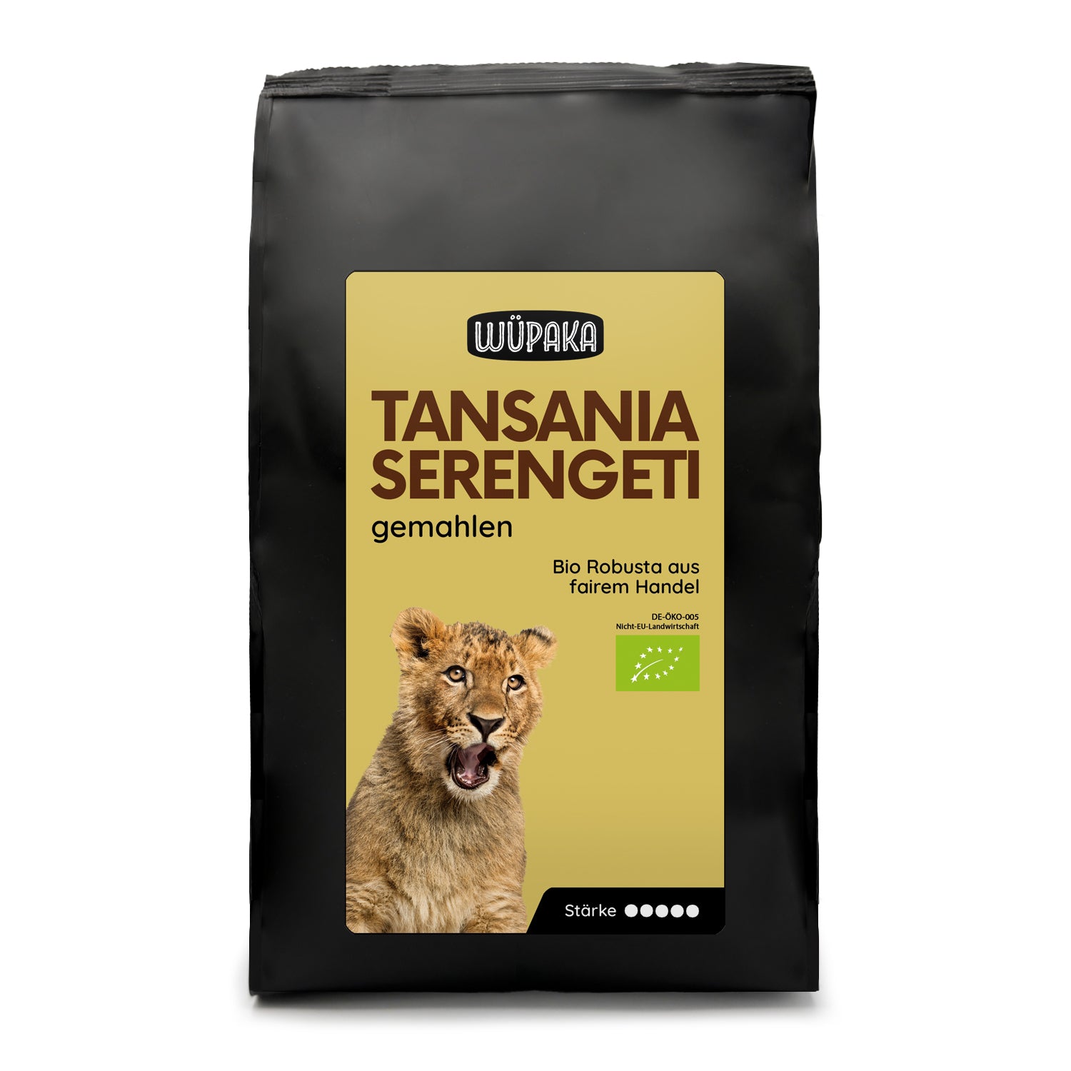 WÜPAKA Tansania Serengeti Kaffee Bohne 500g kräftig Bio
