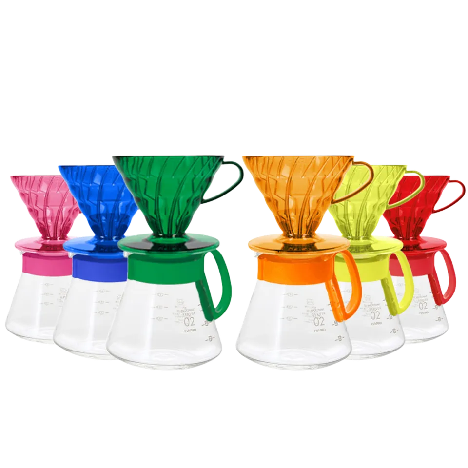 Hario V60 Colour Bundle Dripper 02 + Server 600 ml 40 Filter