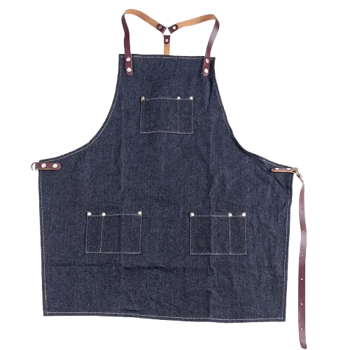 Mondo del Caffè Barista Buddy Schürze Jeans Leder 73x59