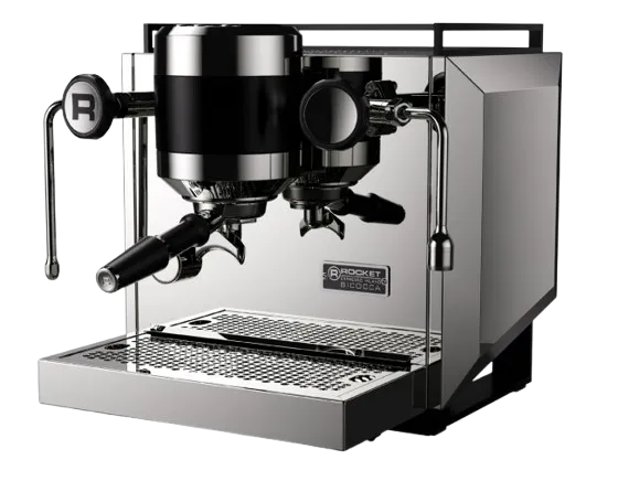 Rocket Bicocca Siebträgermaschine Dualboiler Silber italienisch
