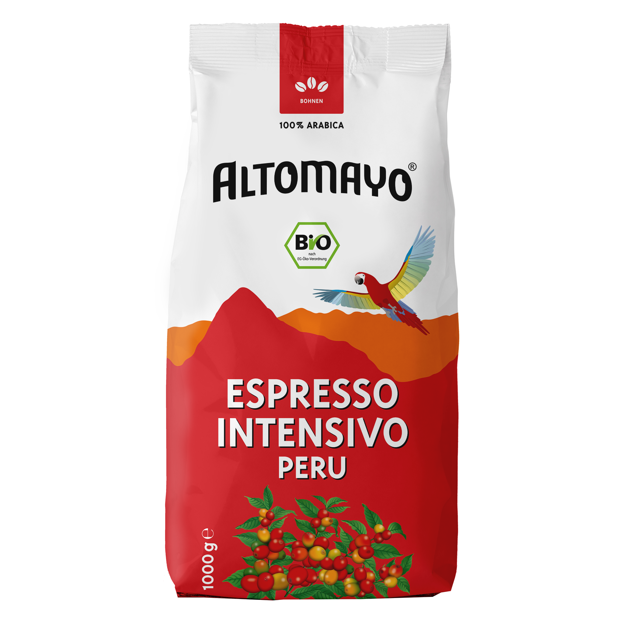 Altomayo Bio-Espresso Intensivo Peru Bohnen 1000 g intensiv