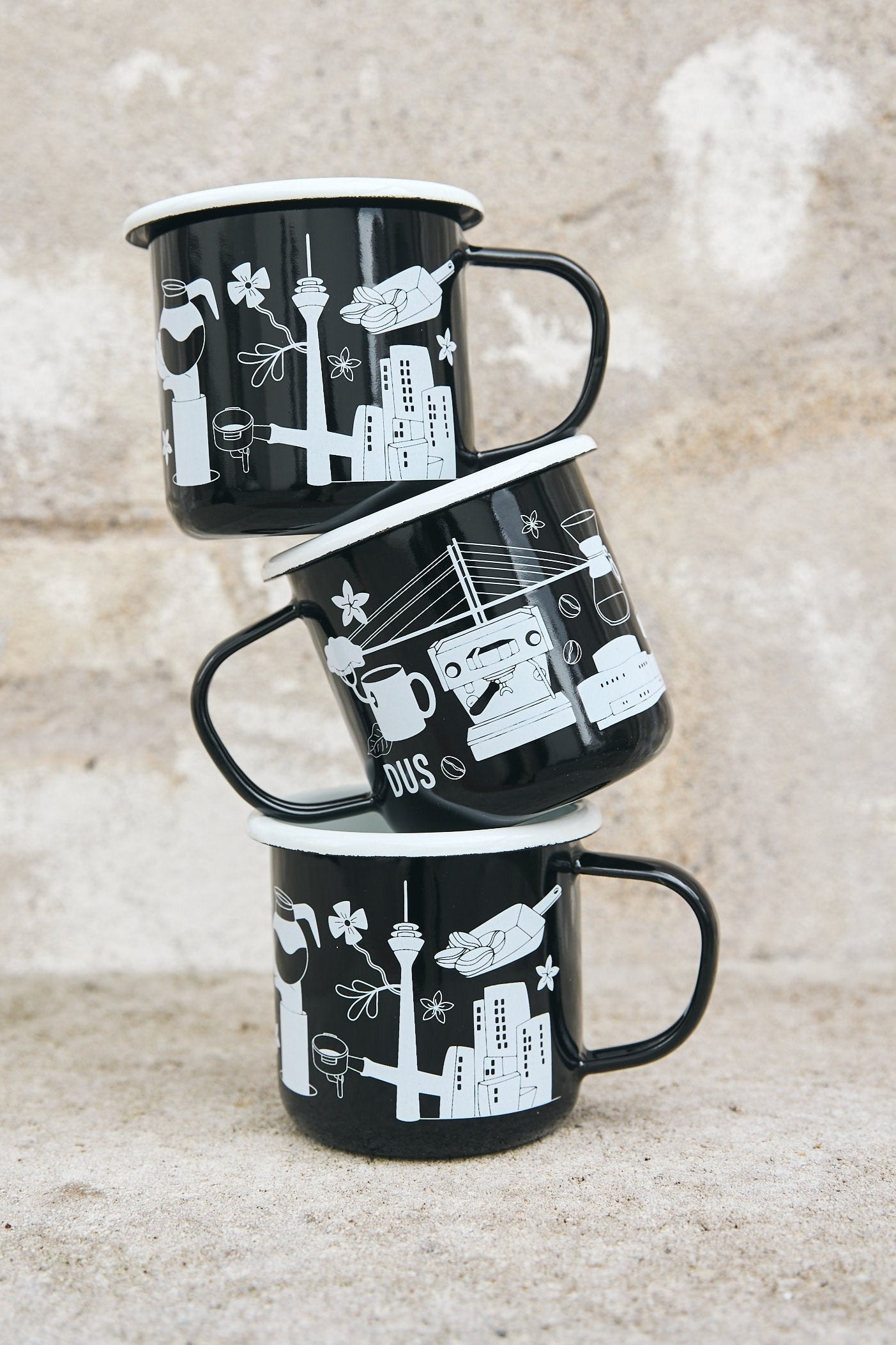 Schvarz Tassen & Gläser Camping Tasse Emaille Düsseldorf