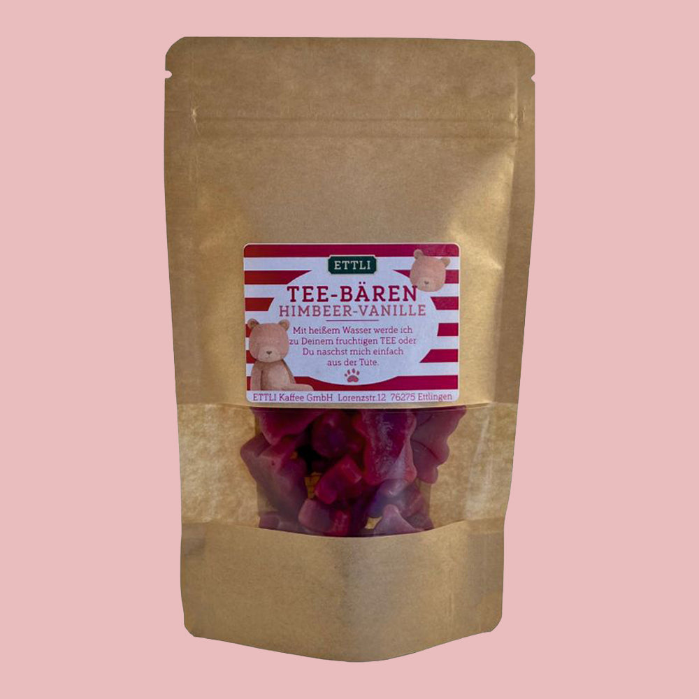 ETTLI Tee-Bären Himbeer-Vanille Früchtetee 80 g fruchtig