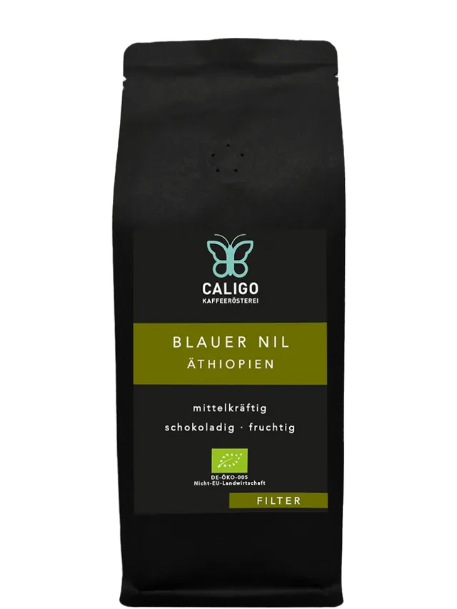 Caligo Blauer Nil Äthiopien Filterkaffee BIO 250g blumig