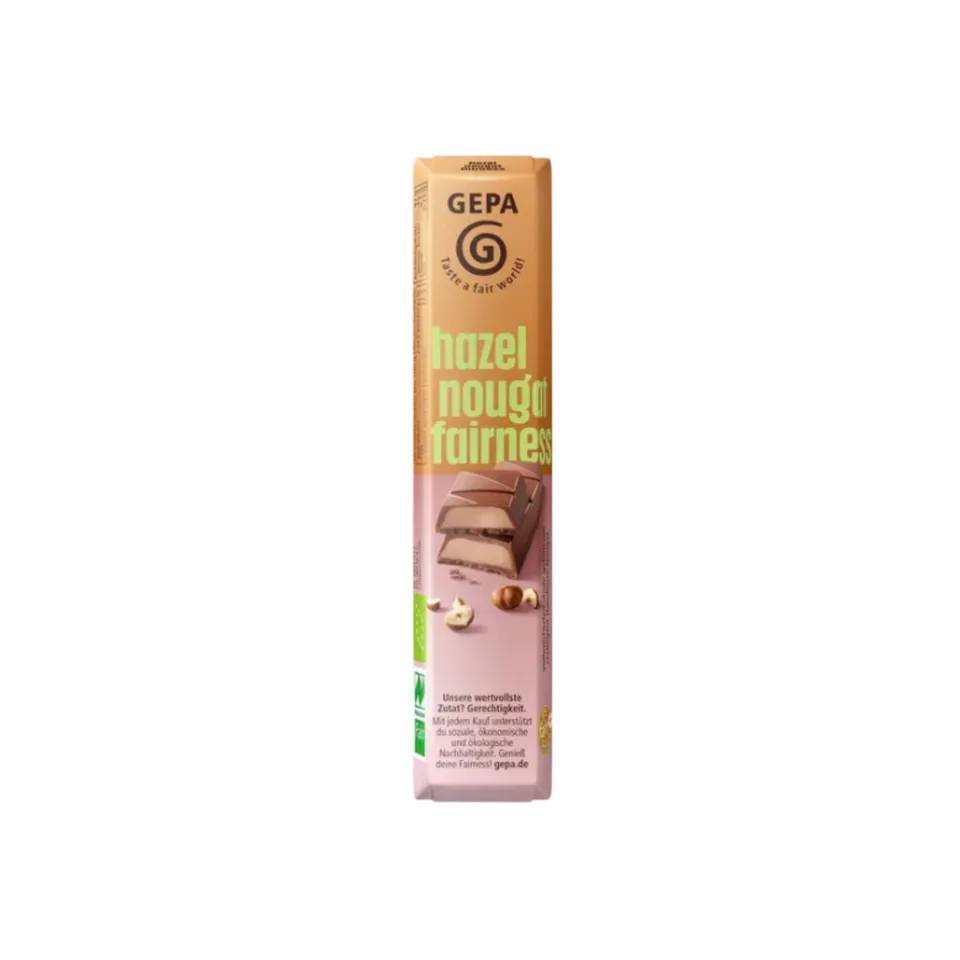 GEPA Bio Riegel Hazel Nougat Haselnuss Vollmilch