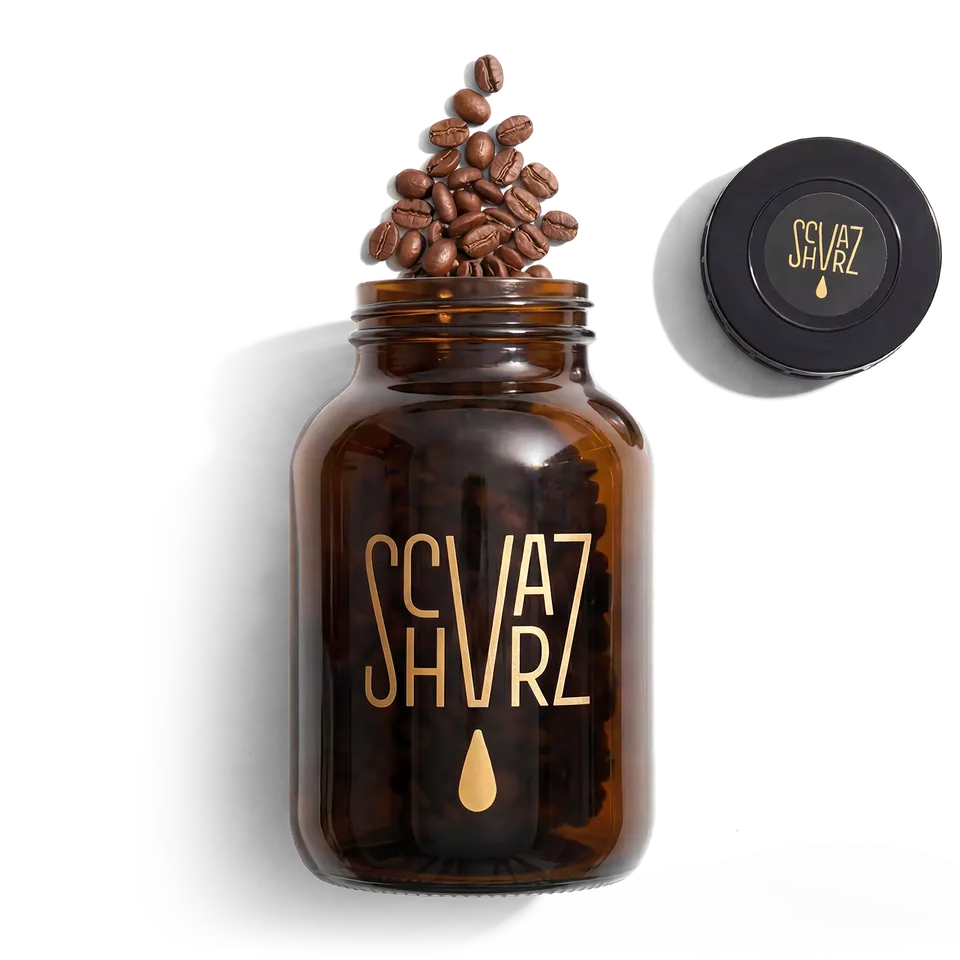 Schvarz Apotheker-Glas Kaffeeglas 1000 ml Aufbewahrung
