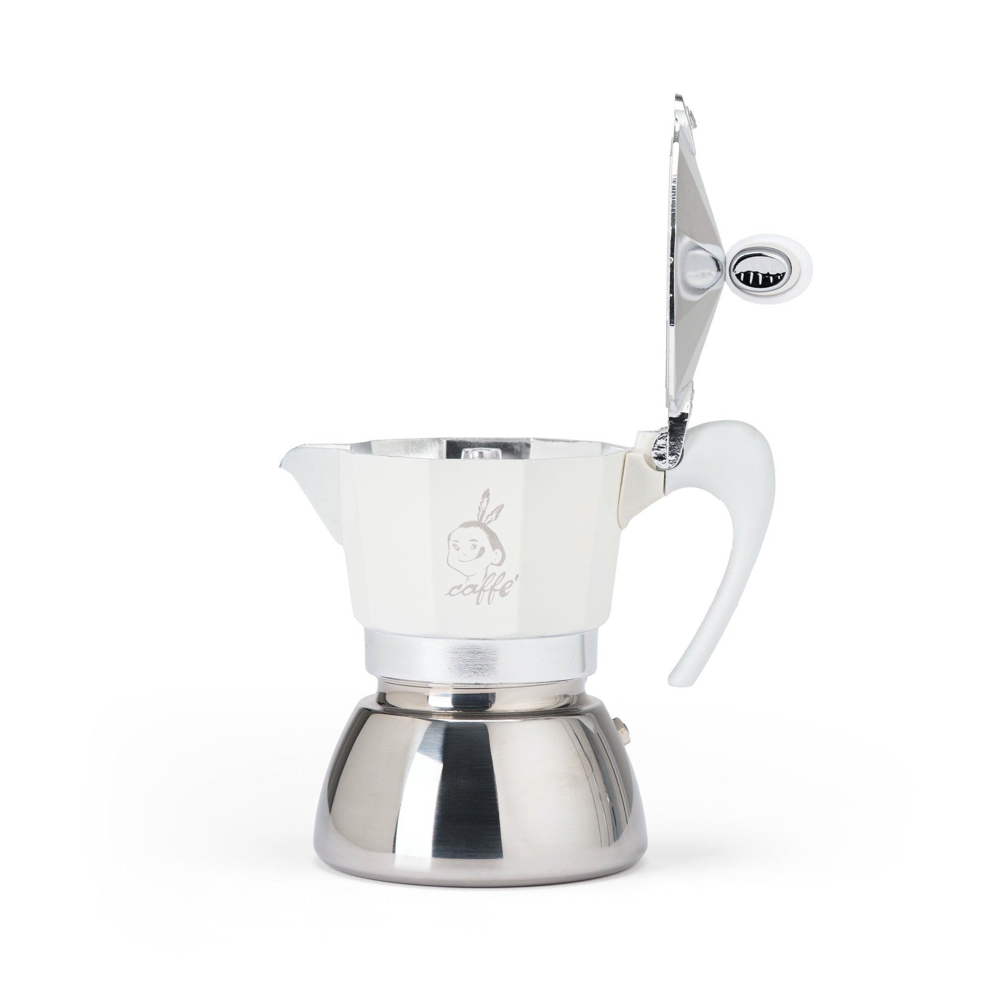 Passalacqua Moka Induktion 3 Tassen weiß Espressokanne