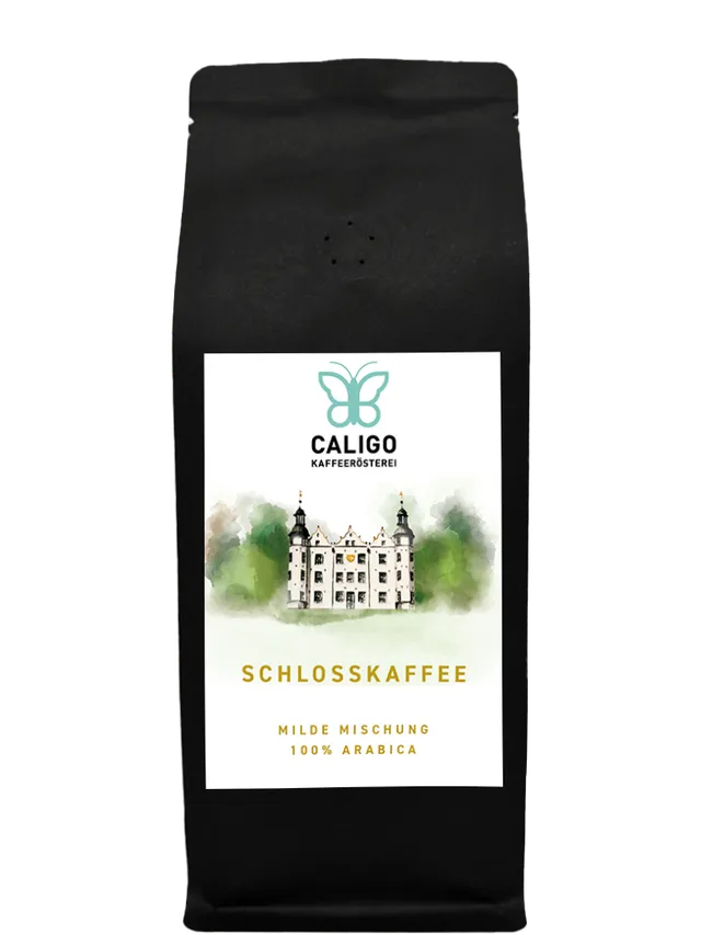 Caligo Schlosskaffee Filterkaffee 250g Bohnen nussig-schokoladig